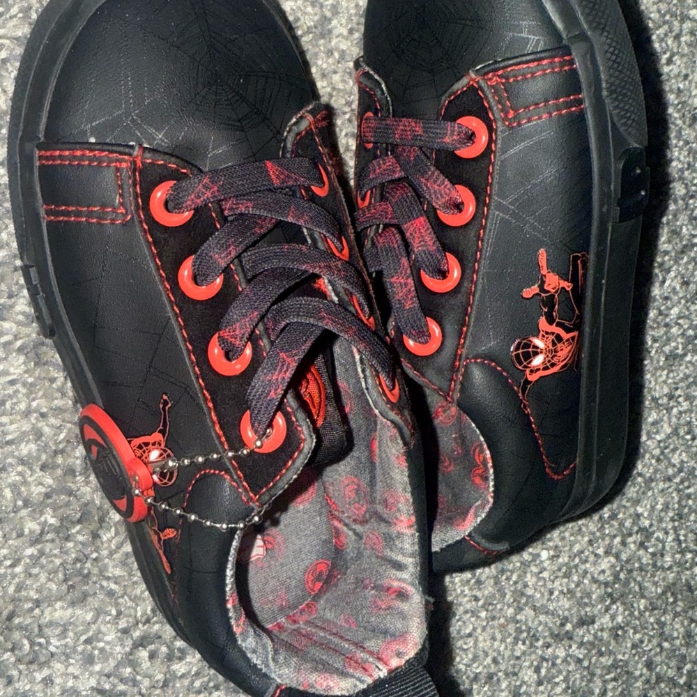 Stampin' Up! Leather, Black and Red Kids Sneakers